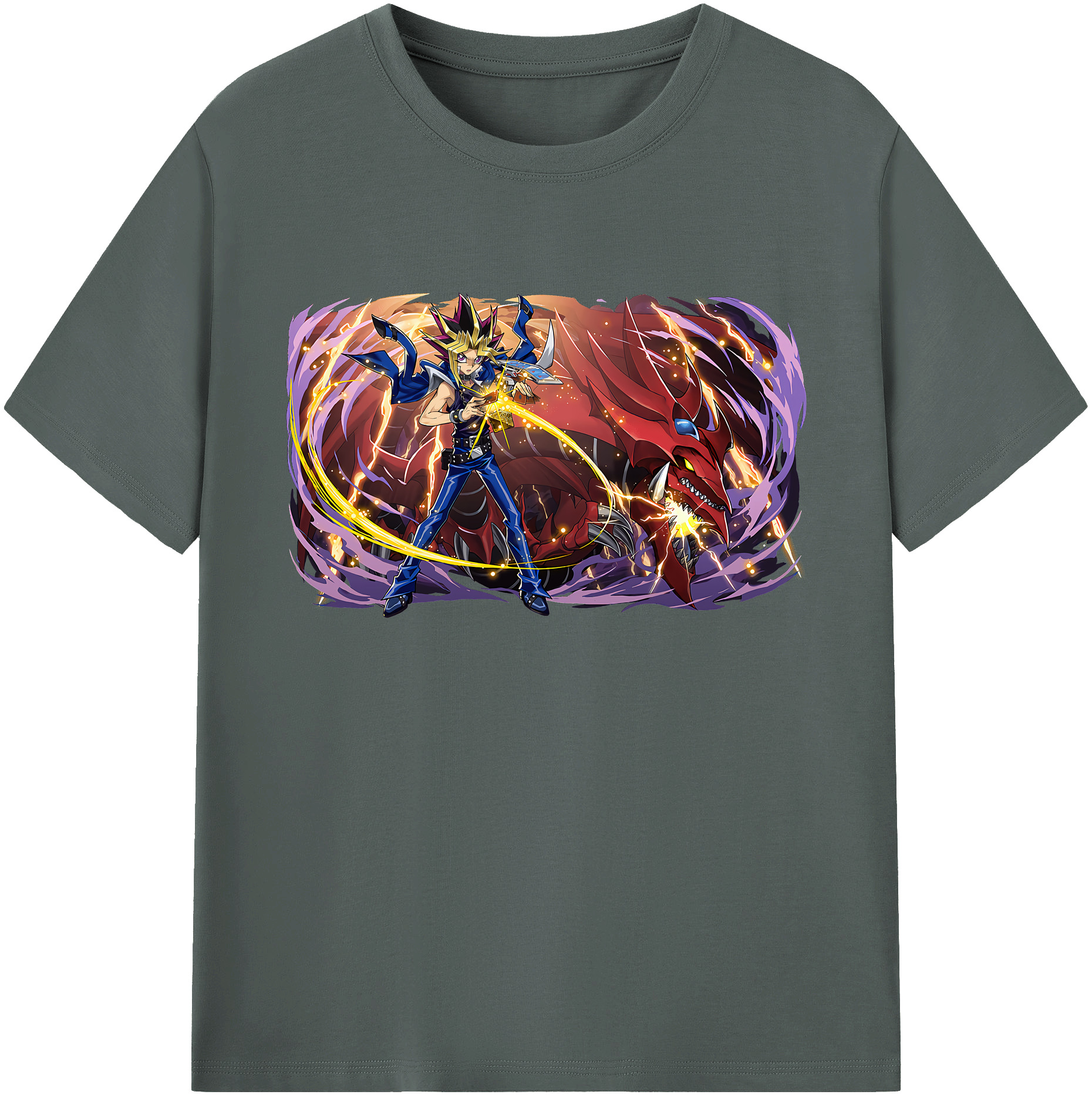 （画像用） 遊☆戯☆王 Yu-Gi-Oh! 綿100％ メンズ半袖Tシャツ｜肌触りやわらか＆通気性